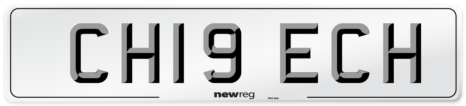 CH19 ECH Number Plate from New Reg
